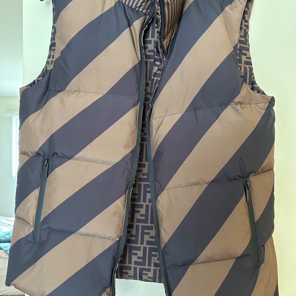 Brown nylon vest